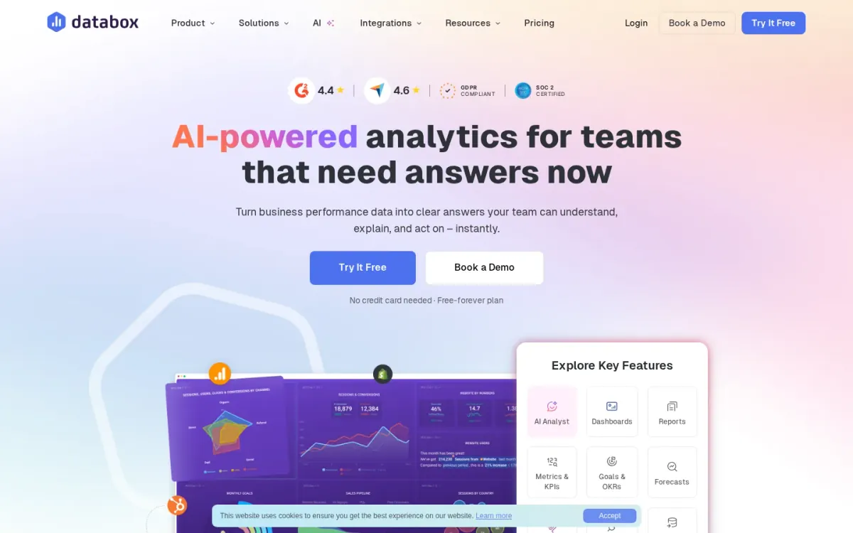 Databox review: AI-assisted performance insights and dashboards