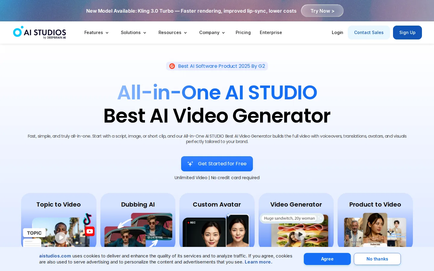 Aistudios: Avatar-led videos with dubbing and synced mouths
