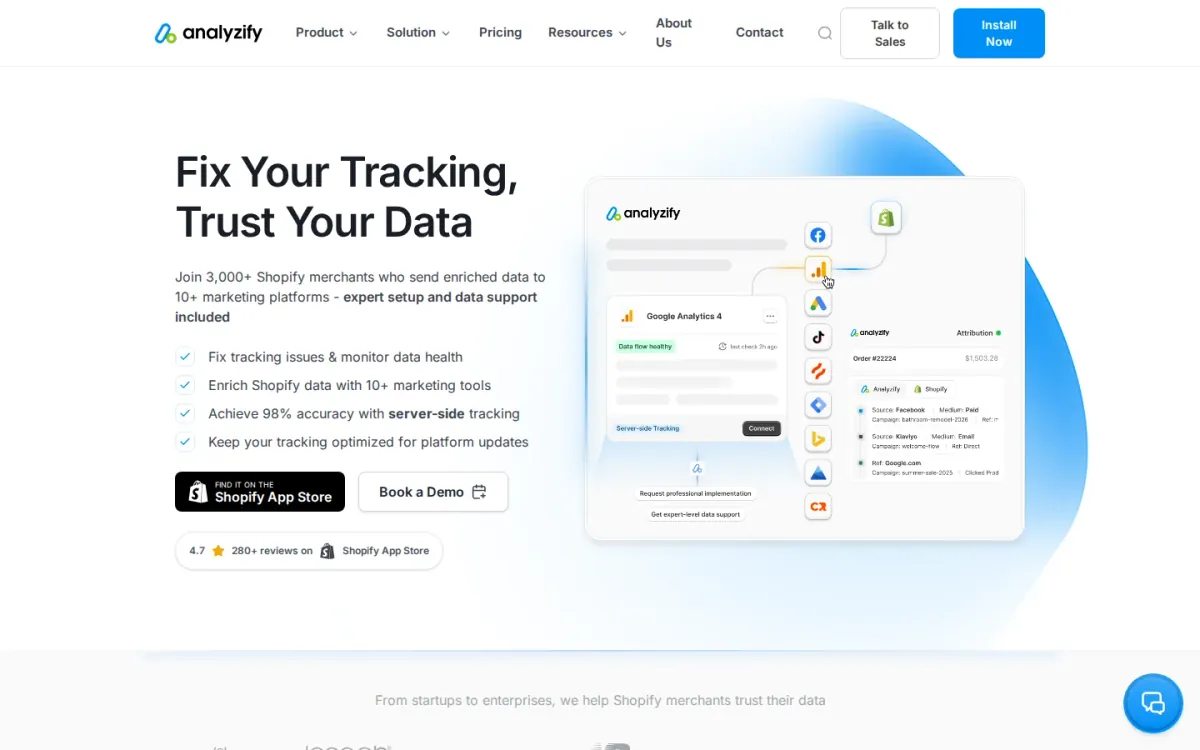 Analyzify for Shopify-focused tracking pipelines