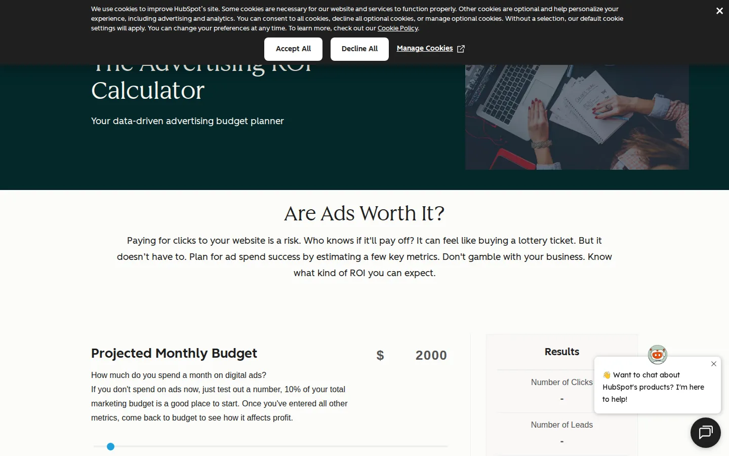 HubSpot Ad Spend ROI Estimator